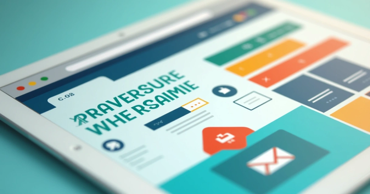 Elementos visuais e tipografia destacados em layout de conversão 