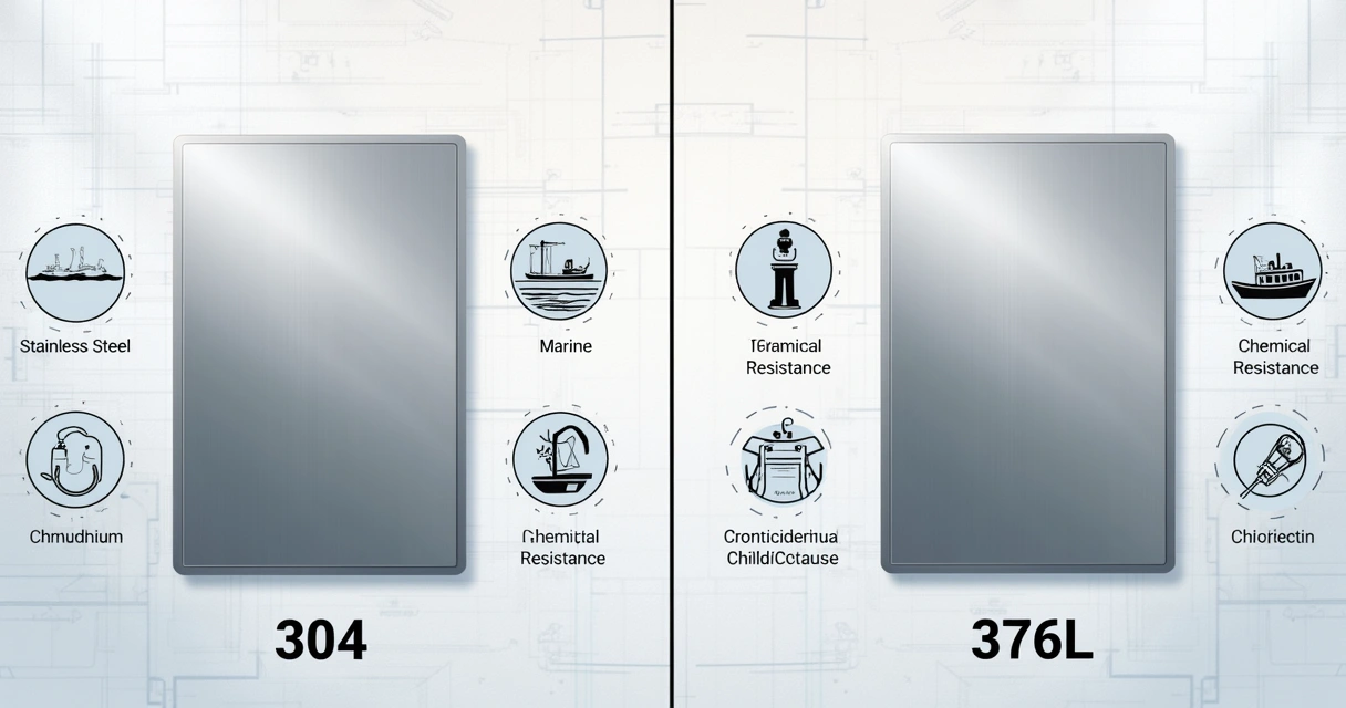 Comparativo entre tipo 304 e 316L de aço inox para diplomas 