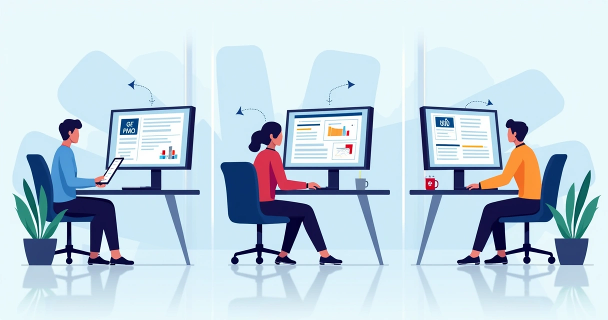 Ilustrações de tipos de agente de IA em empresa 