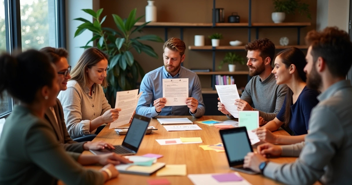 Pessoas criando diferentes tipos de campanhas por e-mail 