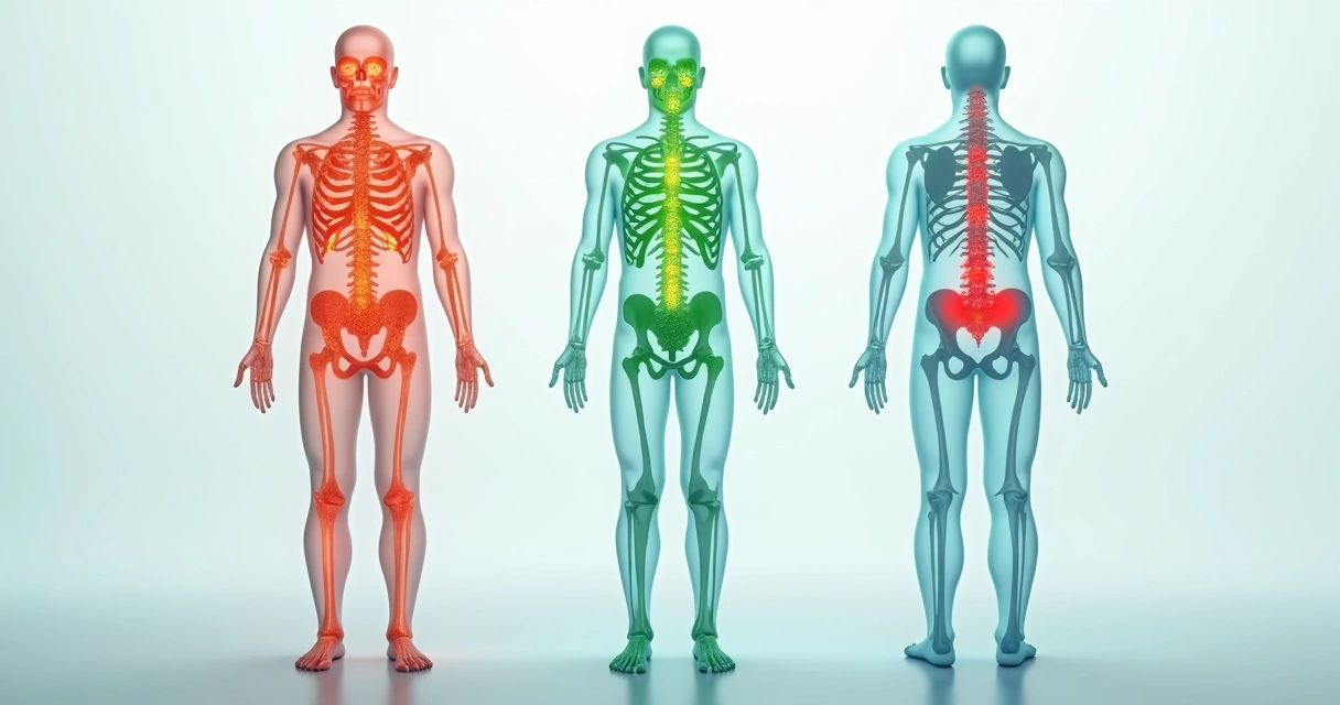 Ilustração médica mostrando leucemia linfoma e mieloma no corpo humano 