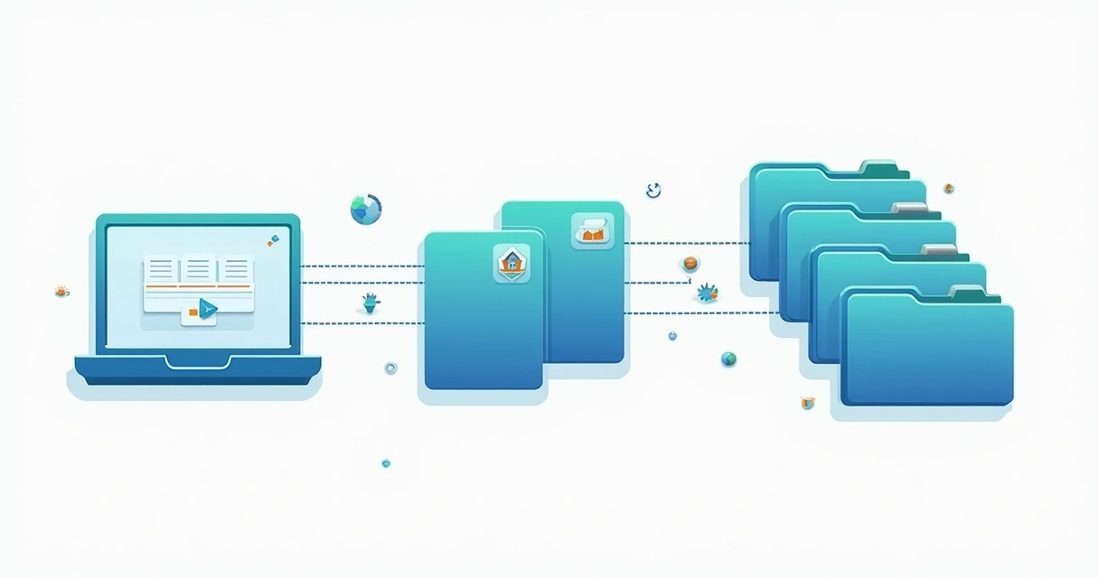 Ícones representando tipos de backup completo, incremental e diferencial 