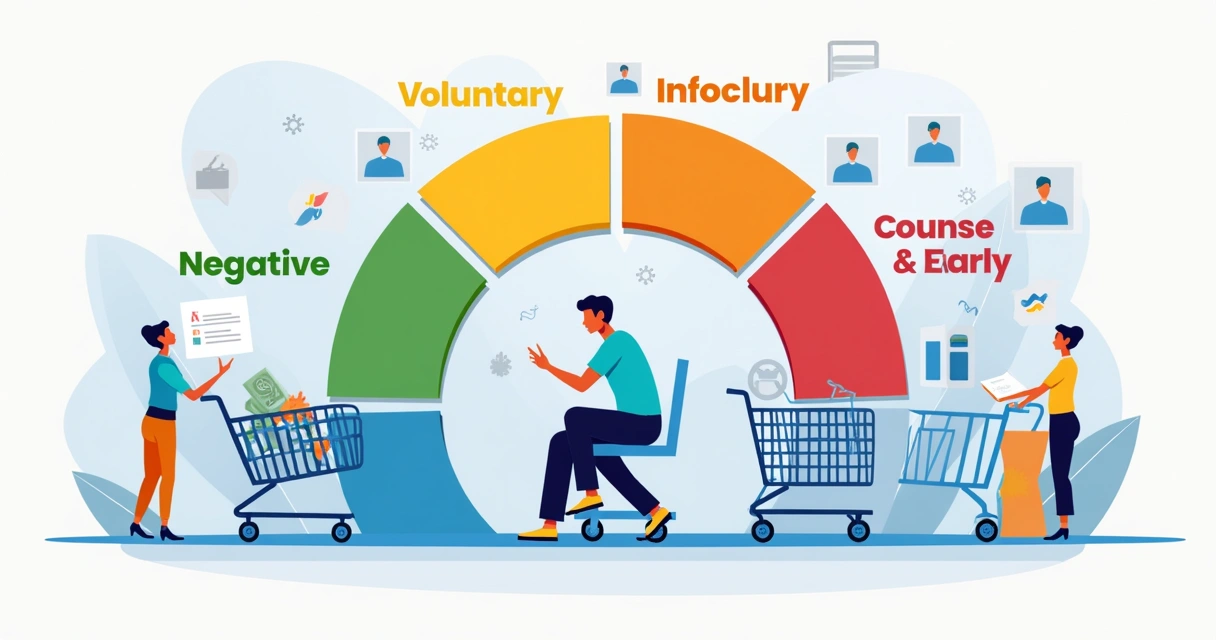 Gráfico ilustrando diferentes tipos de churn no ecommerce 