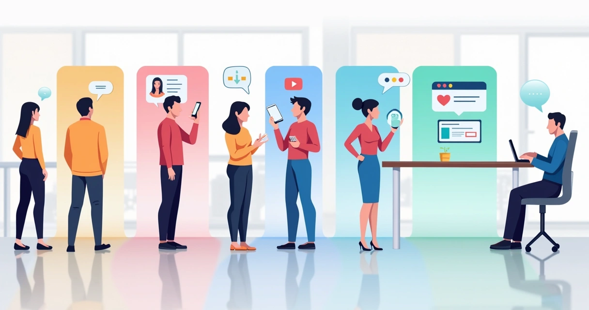 Gráfico ilustrando diferentes tipos de comunicação com cliente 