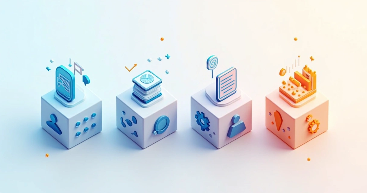 Ilustração mostrando diferentes tipos de CRM em destaque, cada um com funções distintas
