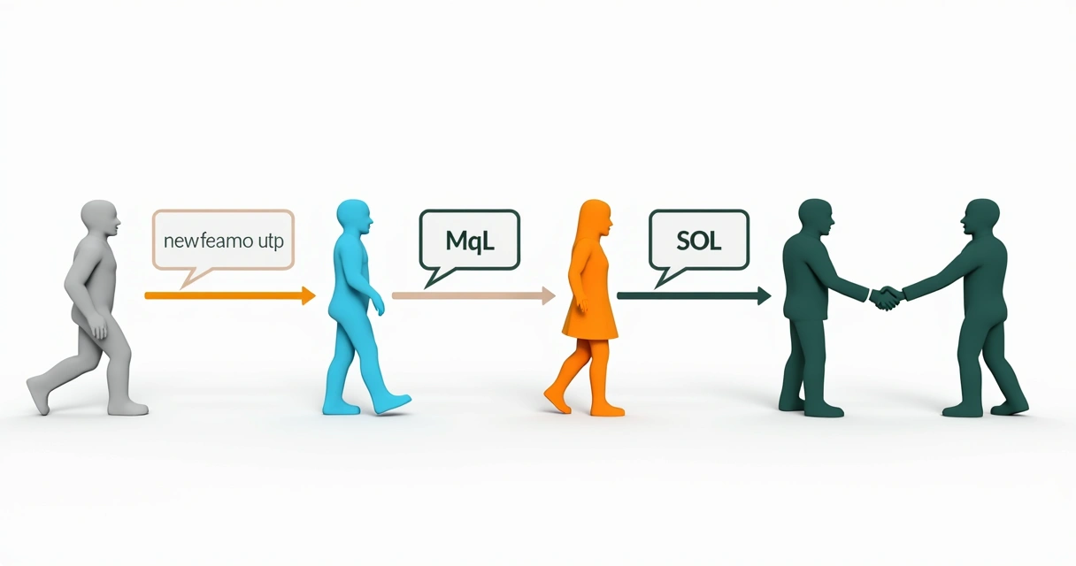 Fluxo de diferentes tipos de leads no processo de vendas 