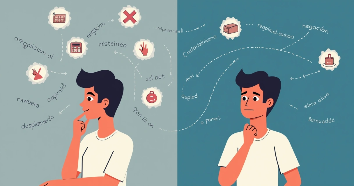 Esquema ilustrativo de los tipos de defensas inconscientes
