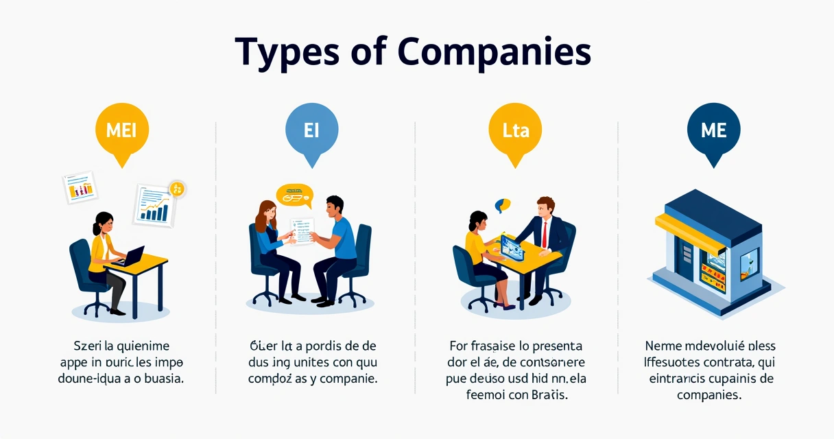 Quadro ilustrativo dos tipos de empresa no Brasil 