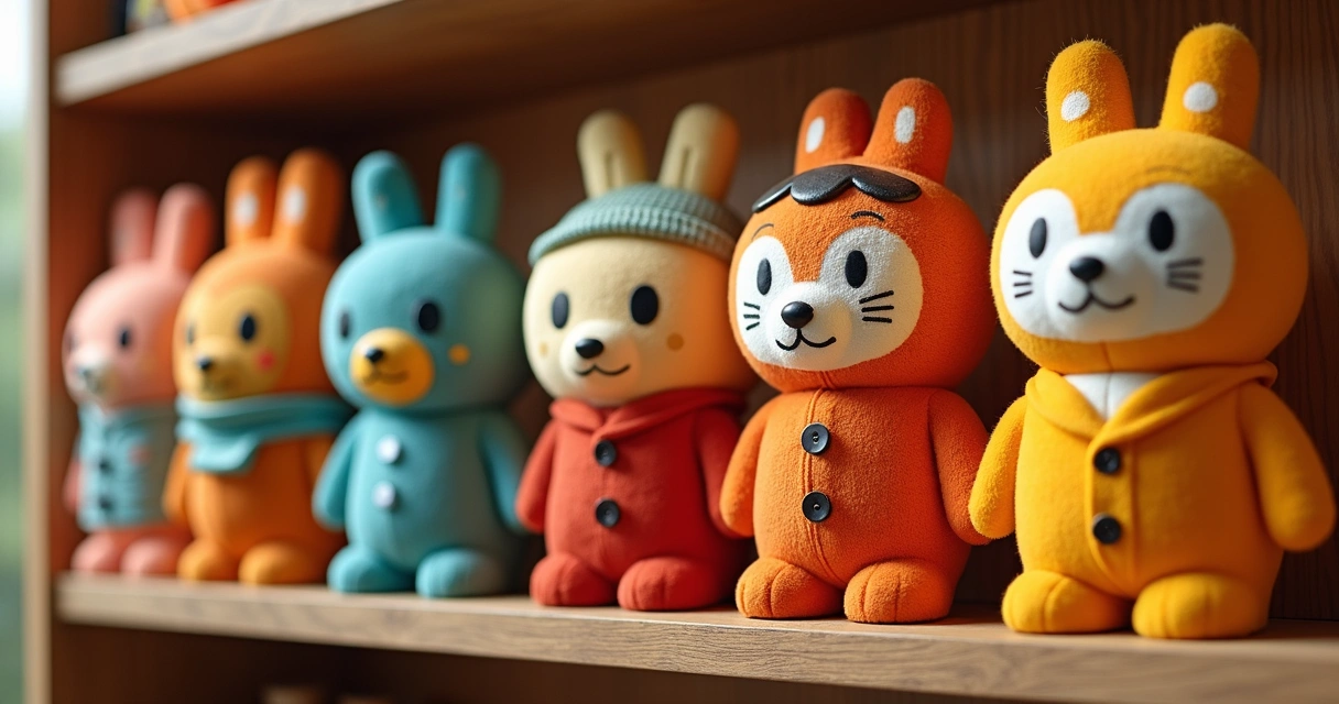 Diversos Labubu de diferentes temáticas lado a lado