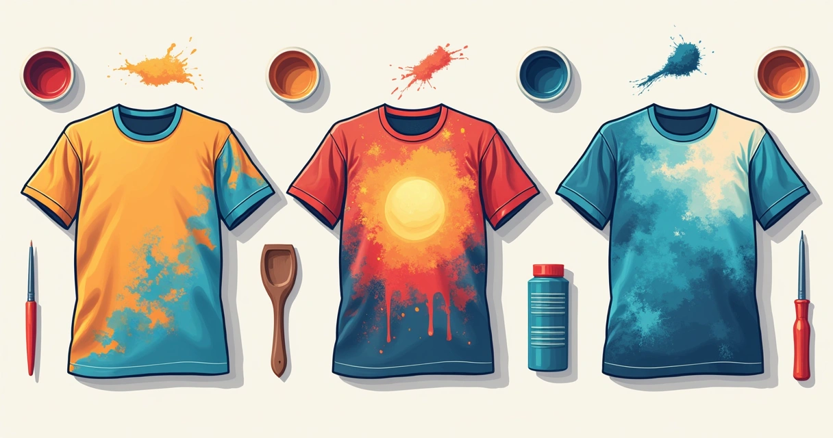 Camisetas com diferentes tipos de personalização