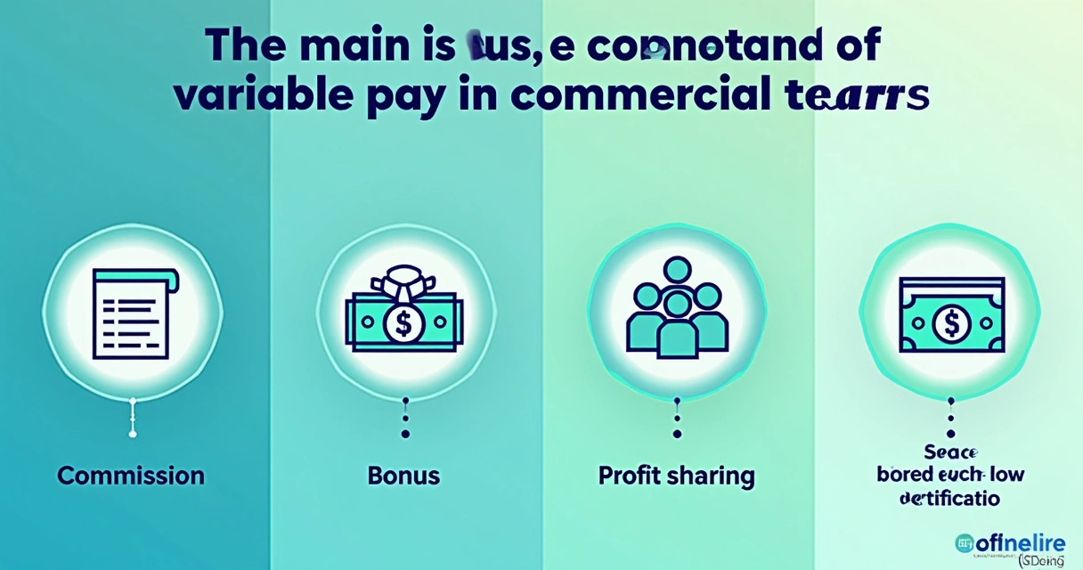 Gráfico ilustrando diferentes tipos de remuneração variável, como comissão, bônus e stock options 