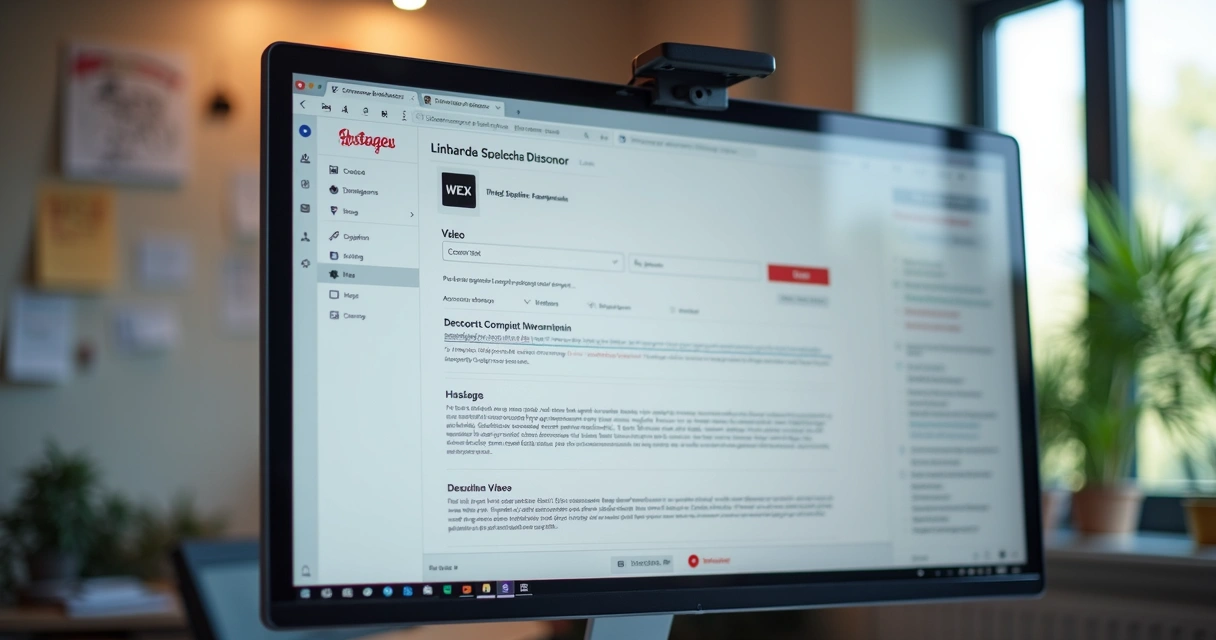 Creating title, hashtag, and description on video editing screen