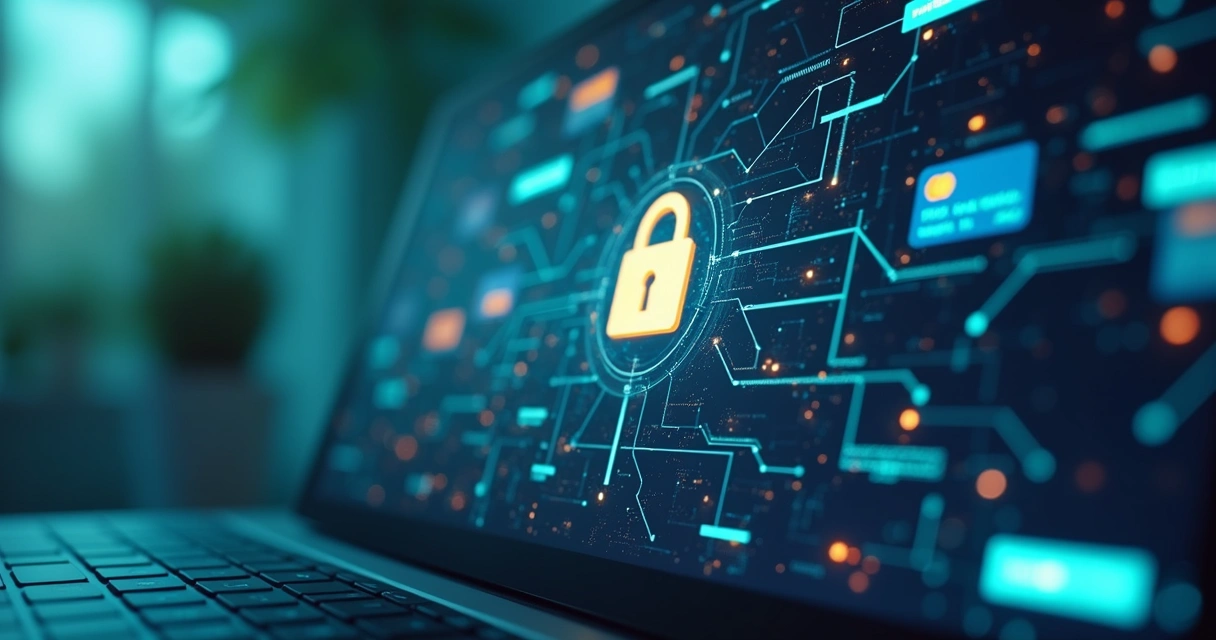 Códigos de tokens e cartões representados por ícones em uma tela digital 