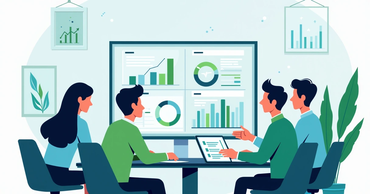 Equipe analisa dados para tomada de decisão em vendas de canal 