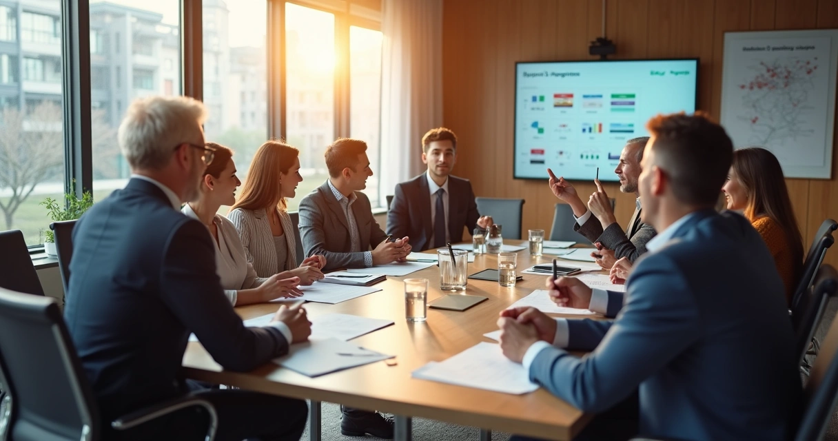 Equipo de trabajo tomando decisiones en conjunto