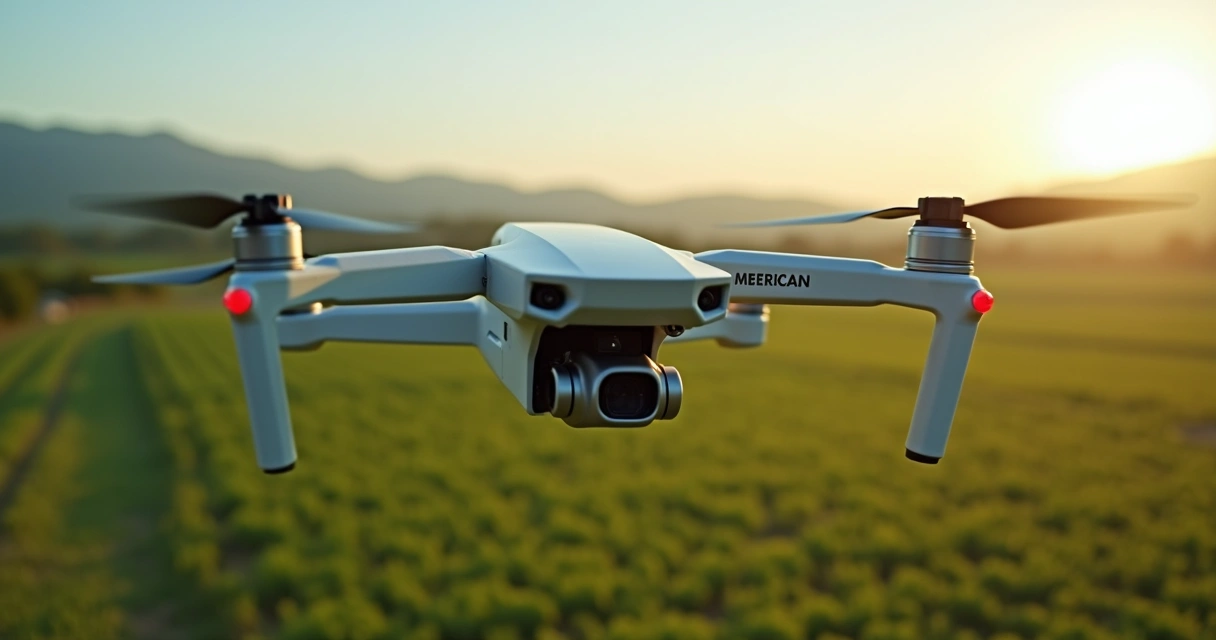 Drone e GNSS RTK realizando levantamento topográfico em área rural aberta 