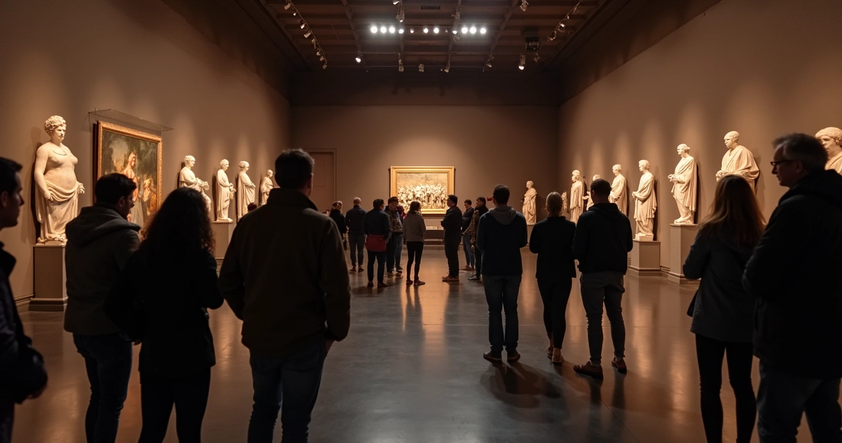 Tour noturno pelo Metropolitan Museum com poucas pessoas 