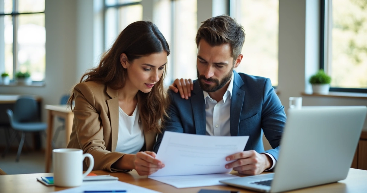 Personas trabajando juntas mostrando confianza y apoyo 