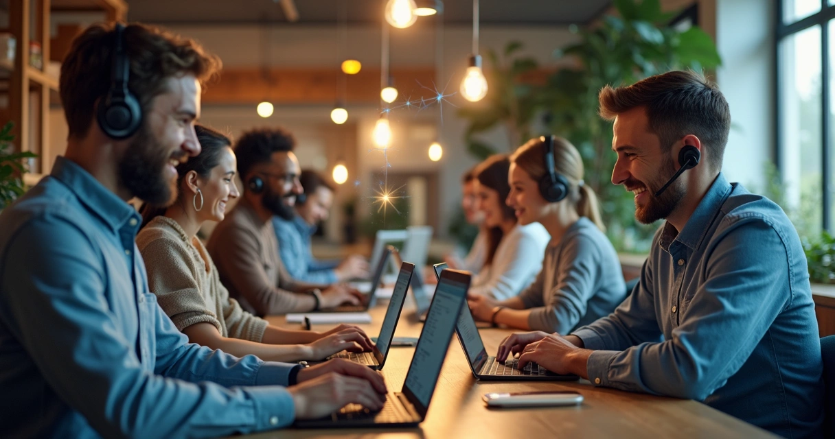 Equipo remoto colabora desde diferentes lugares 