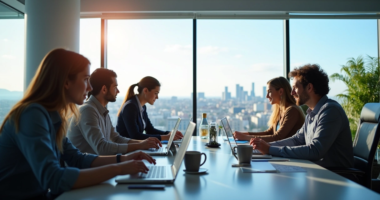 Profissionais de agência de marketing trabalhando em Sinop 