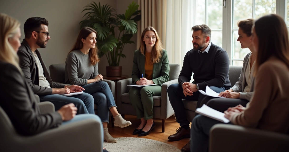 Grupo de pessoas sentados em círculo, participando de conversa sobre emoções
