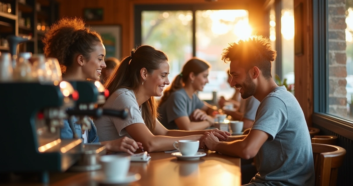 Estudantes brasileiros trabalhando em cafeteria na Austrália