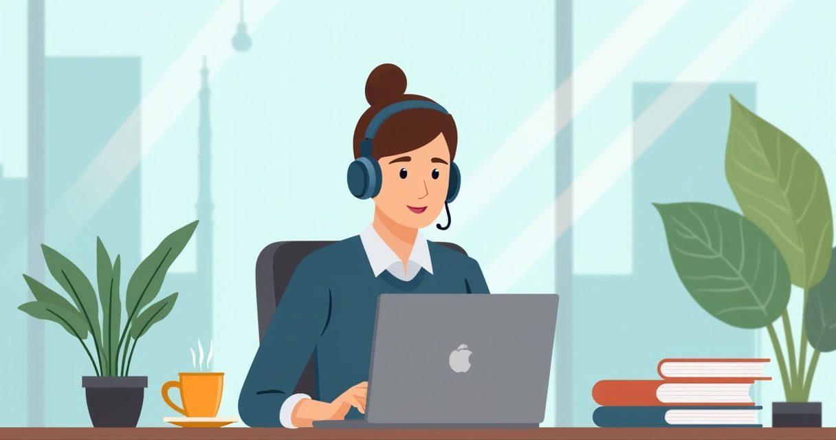 Pessoa trabalhando concentrada em ambiente organizado, sem distrações.