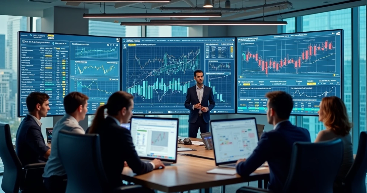Trading team using unified position aggregation dashboard 