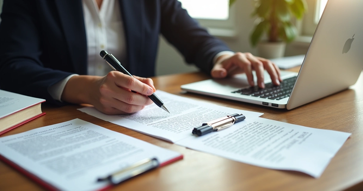 Tradutor juramentado analisando documento em inglês 