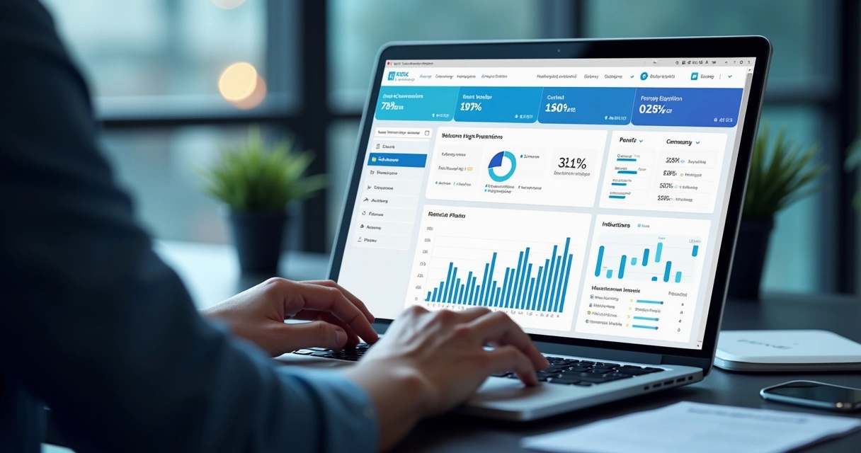 Dashboard mostrando visitantes de site identificados como empresas 