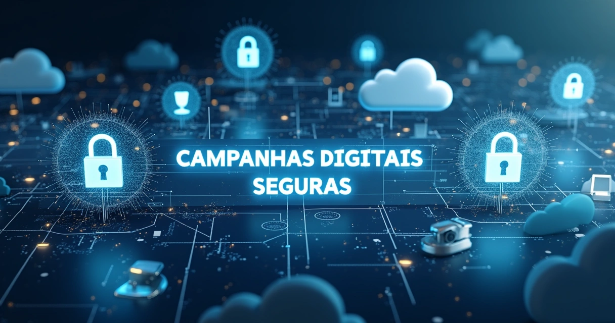 Representação conceitual de campanhas digitais seguras 