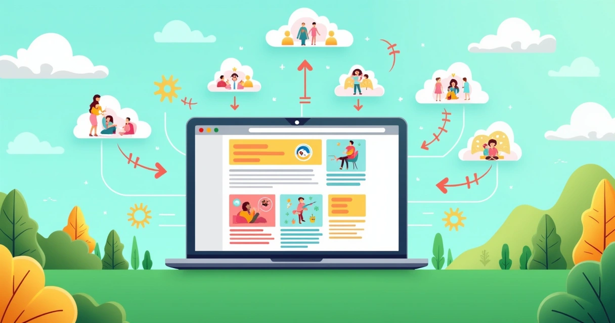 Representação digital do tráfego pago com anúncios do Google Ads e ícones de público-alvo e resultados.
