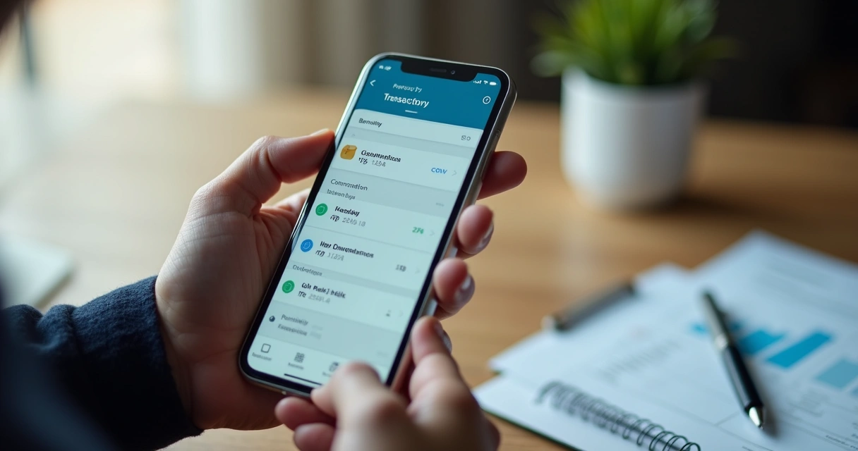 Dashboard de aplicativo de cartão digital mostrando transações não reconhecidas
