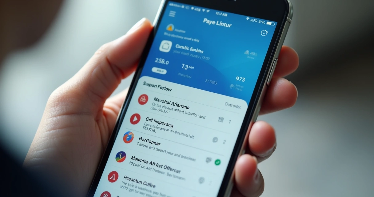 Pantalla móvil muestra alertas de transacciones bancarias no reconocidas. 