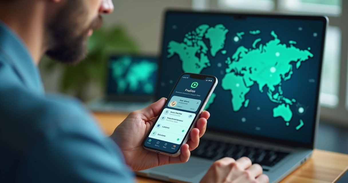 Pessoa utilizando aplicativo de celular para transferir dinheiro com Pix 