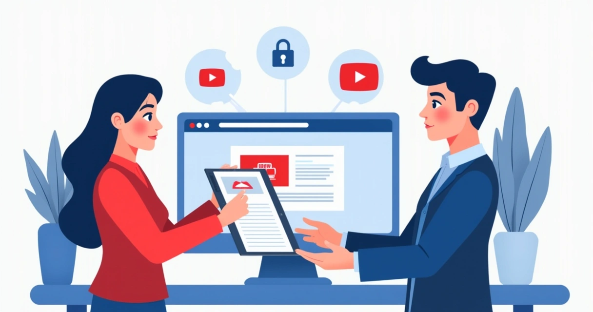 Transferência segura de canal YouTube entre duas pessoas, tela mostrando dados do canal 