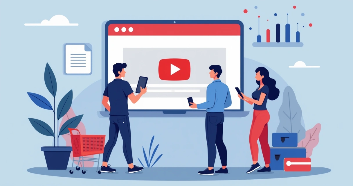 Pessoa usando dois smartphones ao mesmo tempo para confirmar transferência de canal YouTube