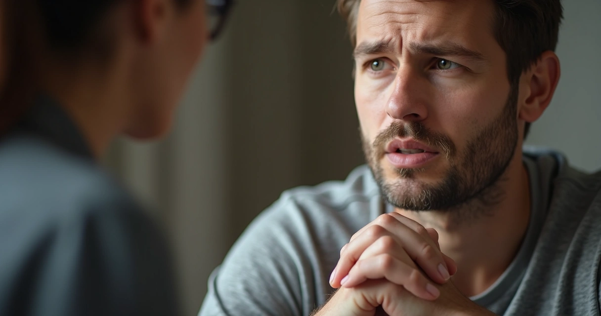 Paciente transferindo emoções ao terapeuta durante sessão 