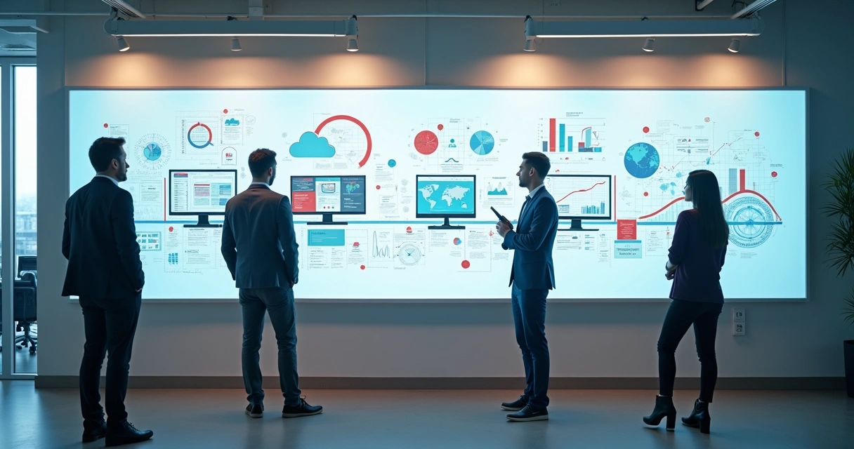Linha do tempo ilustrando a transformação digital em uma empresa 