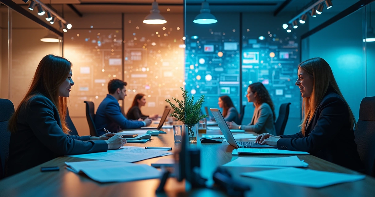 Transformação digital com IA em ambiente corporativo 