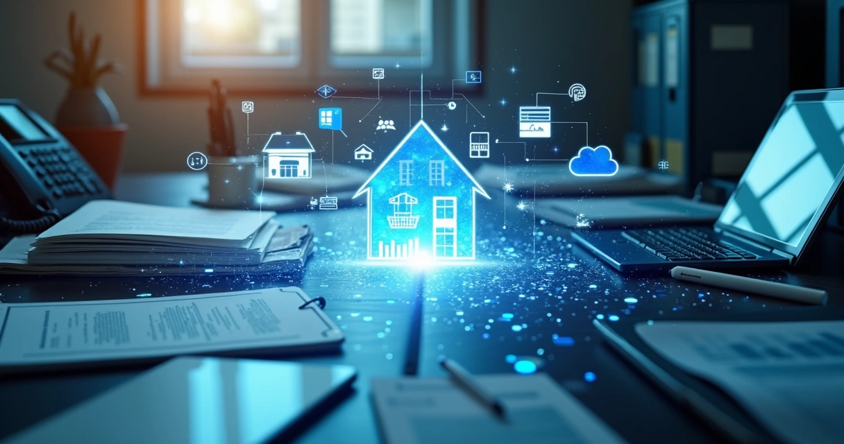 Representação digital do ciclo de transformação de uma imobiliária 