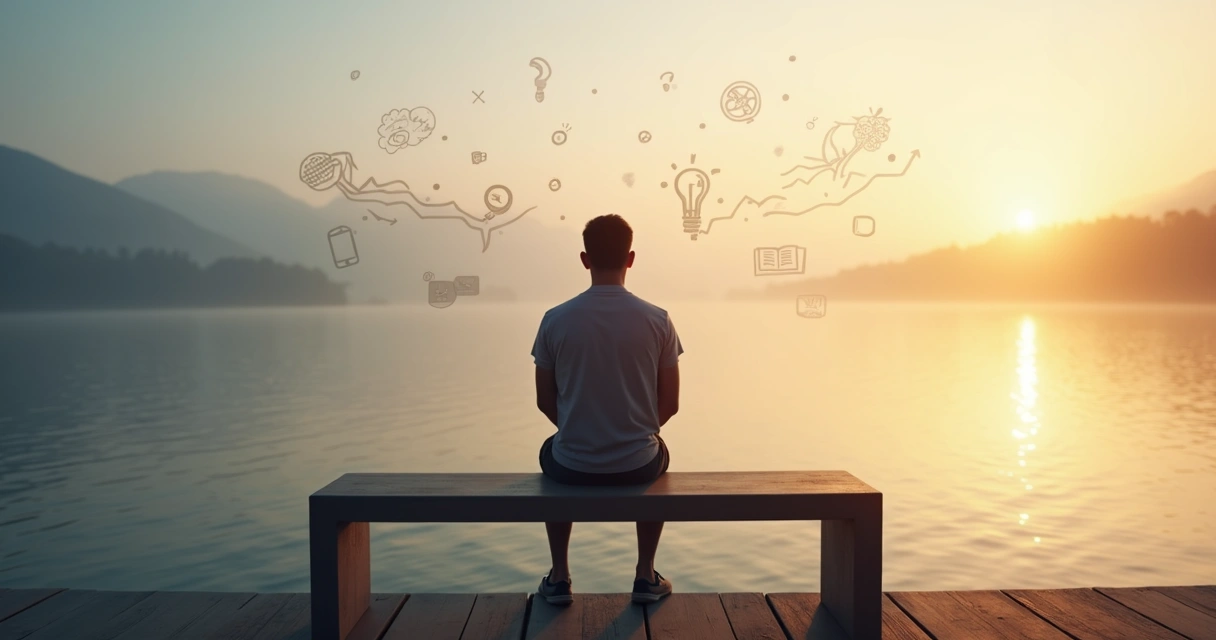 Pessoa em reflexão transformando emoções em aprendizado 