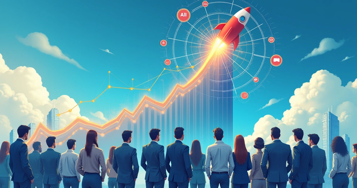 Crescimento empresarial com ajuda de tecnologia IA