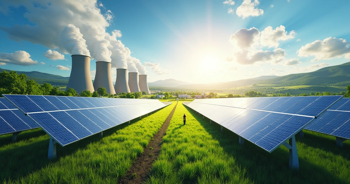 Transição de energia tradicional para solar no Brasil, ilustrado 