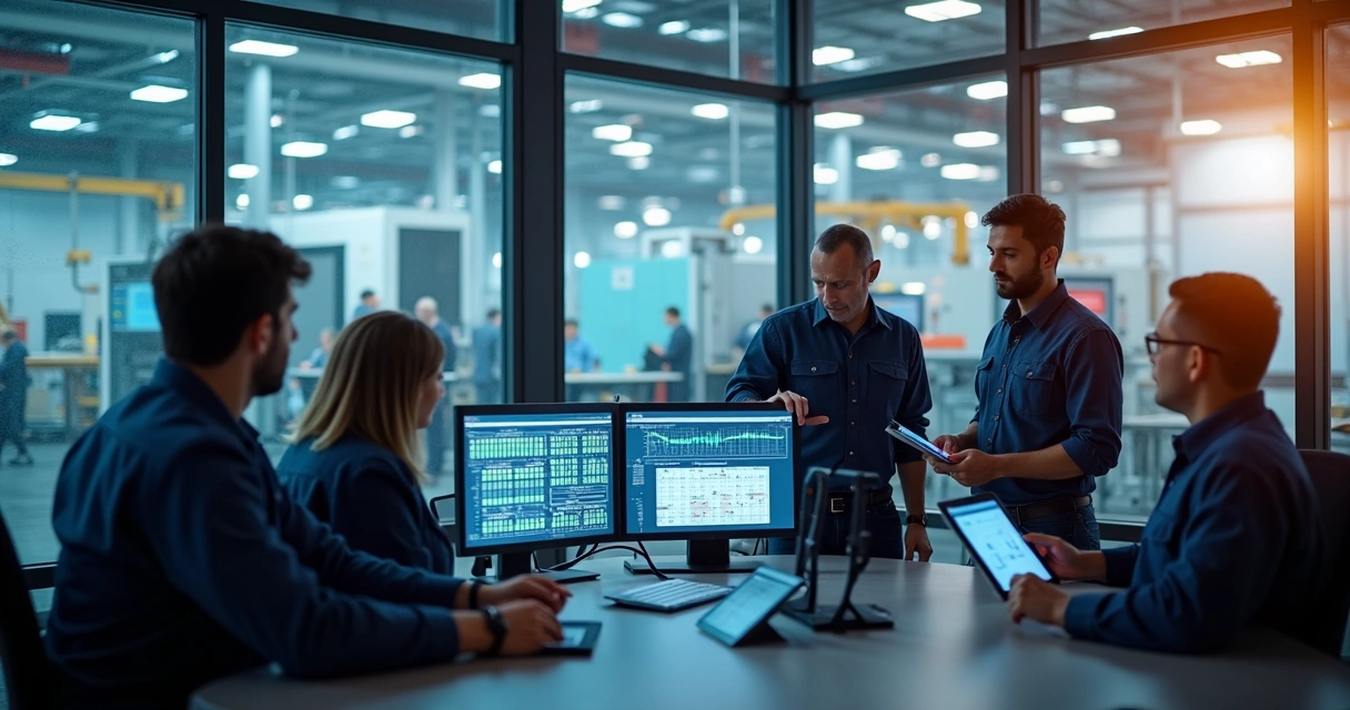 Equipe industrial realizando transição operacional após implantação de projeto de CAPEX 