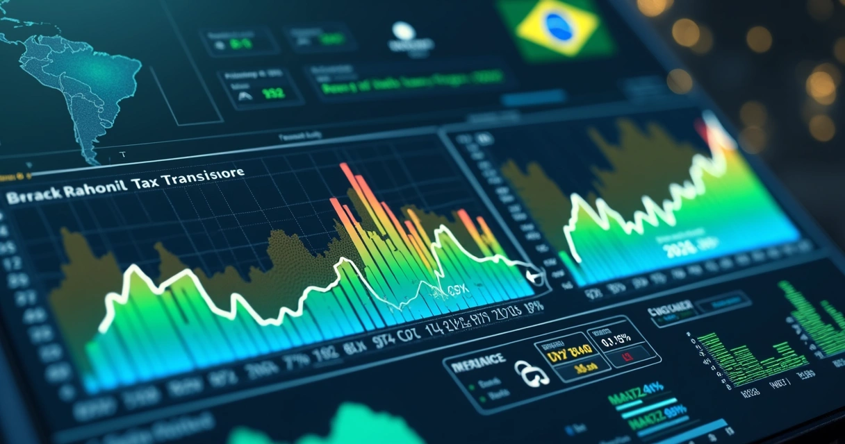 Infográfico realista mostrando a transição tributária no Brasil com gráficos de alíquotas CBS e IBS entre 2026 e 2032 