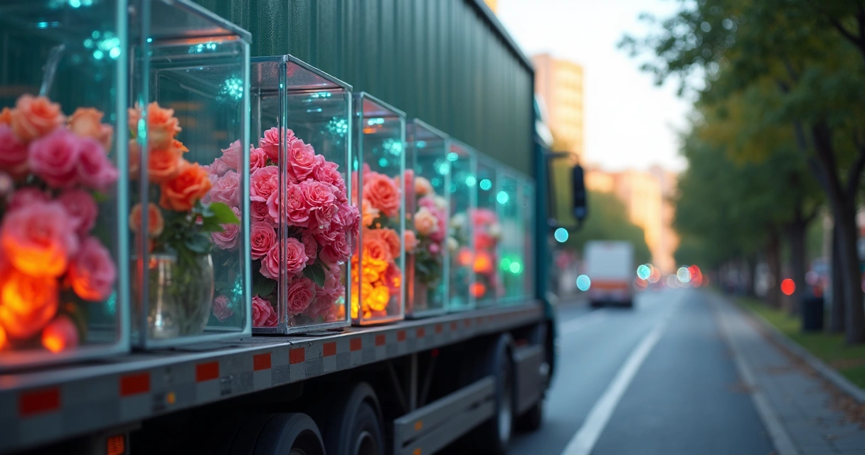 Monitoramento IoT de caixas de flores em transporte 