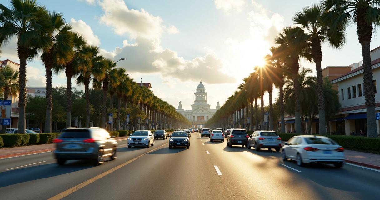 Trânsito na International Drive em Orlando 