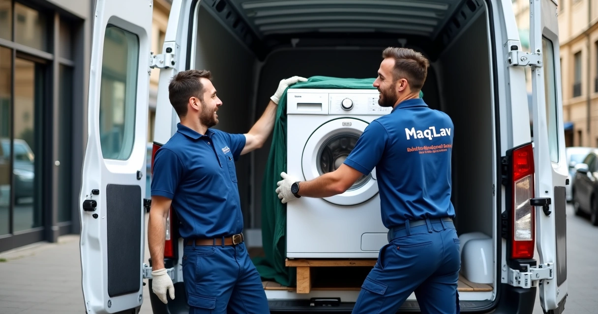 Transporte seguro de máquina de lavar 