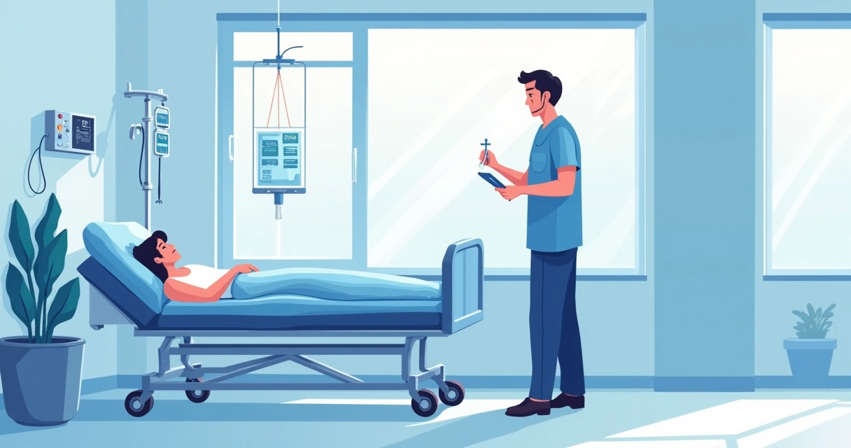 Delftia acidovorans: infecção rara e características clínicas 3 Profissional da saúde administrando antibiótico intravenoso em paciente hospitalizado.